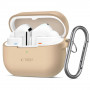 Tech-Protect Silikon-Hook-Hülle für Samsung Galaxy Buds 3 / 3 Pro, Cafe Latte