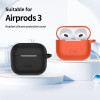 Tech-Protect Silicone Hook Hülle für Apple AirPods 3 mit Karabiner, Caffe Latte