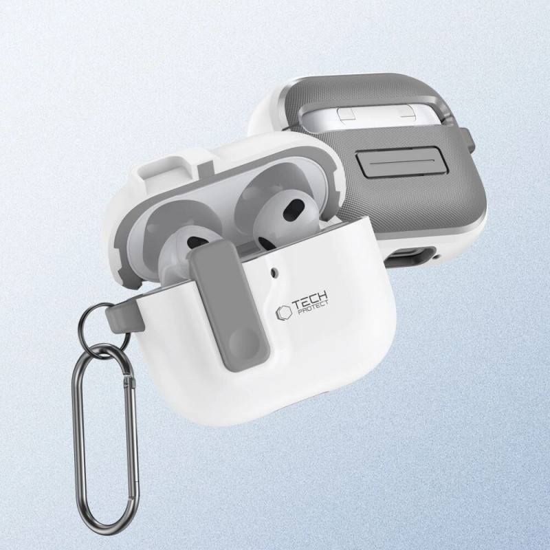 Tech-Protect Slim Hook Hülle für Apple AirPods 4, Weiß