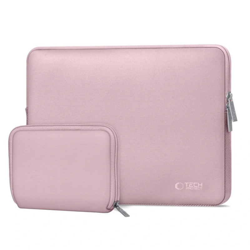 Tech-Protect NeoSlim Laptoptasche 15-16" mit Zubehörtasche, Dusty Rose