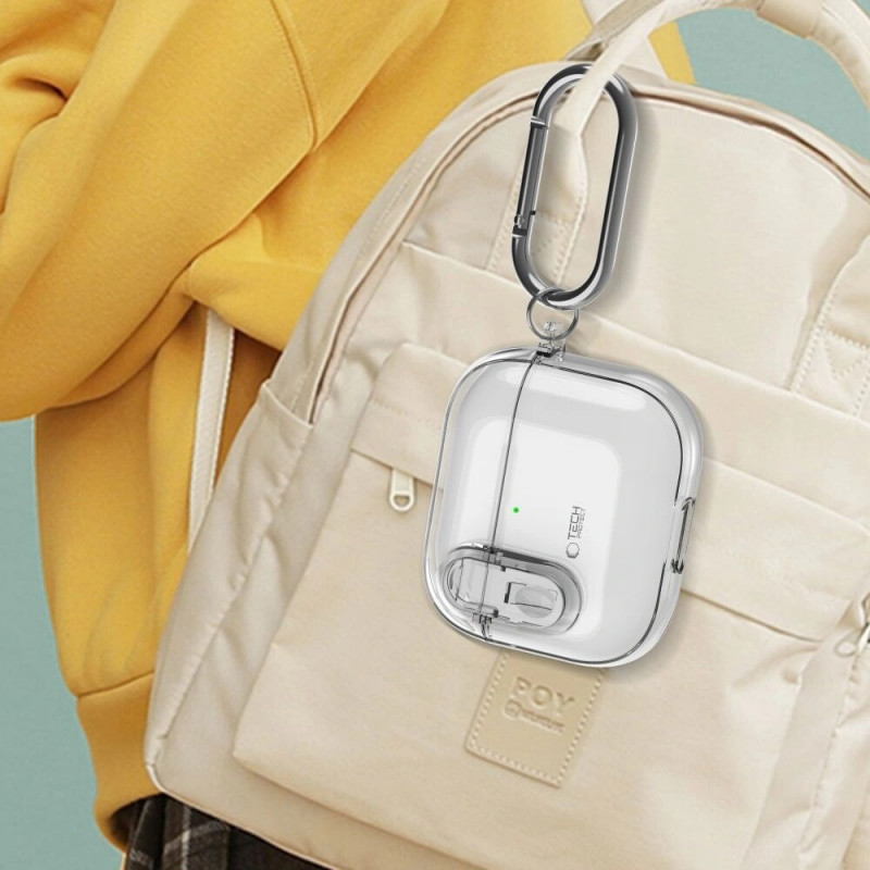 Tech-Protect Slim Hook Hülle für Apple AirPods 4, Clear
