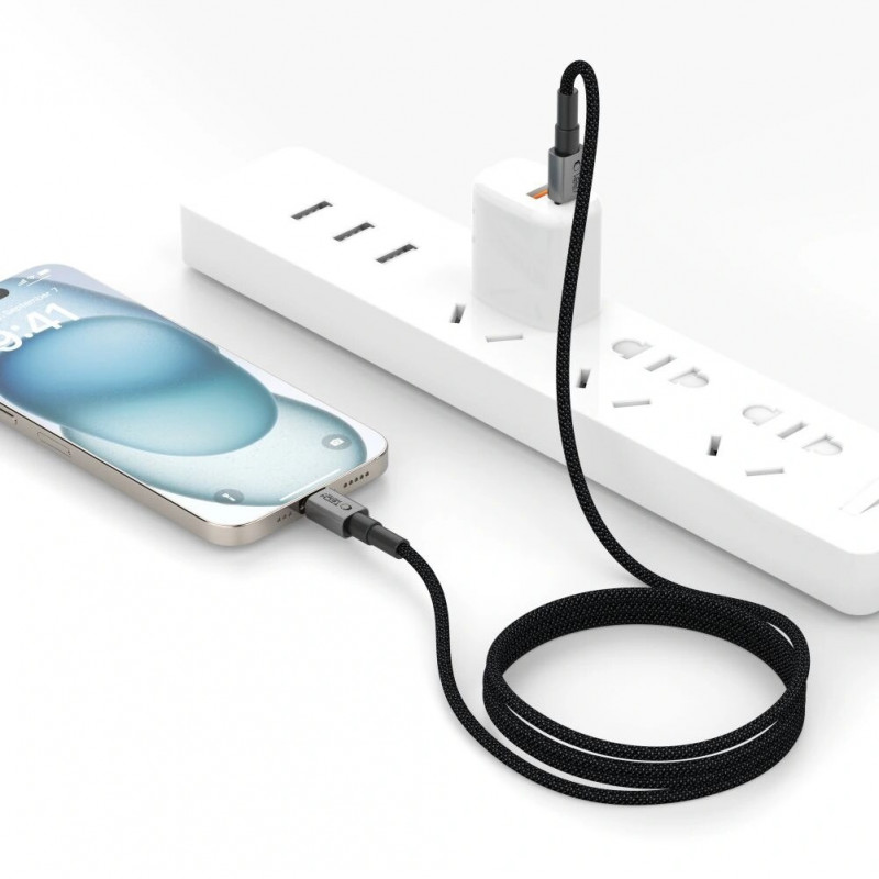 Tech-Protect Ultraboost DNA USB-C / USB-C Kabel PD100W/5A 100 cm, Iron Grey