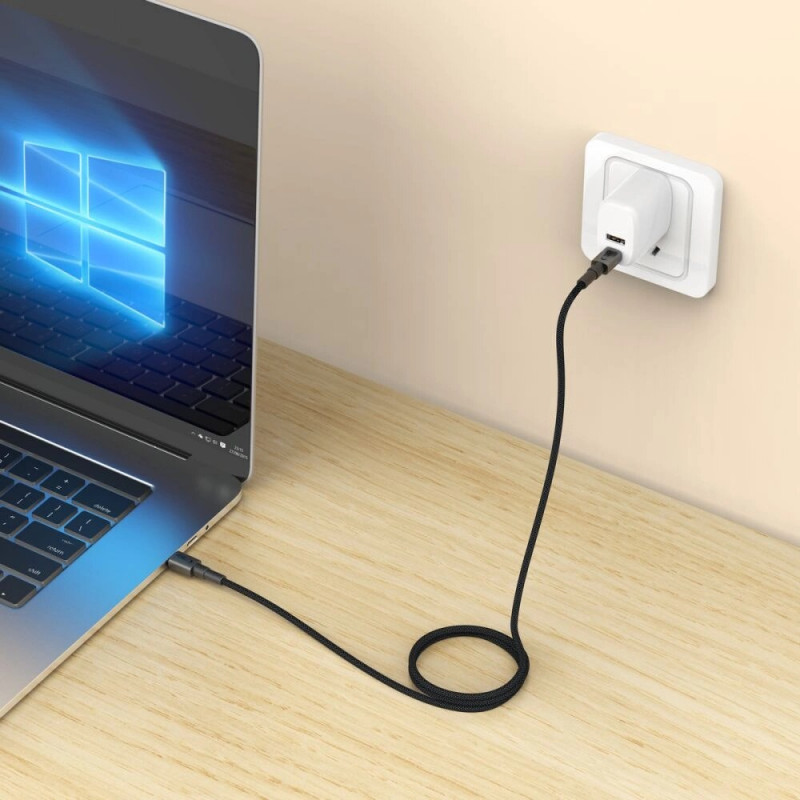 Tech-Protect Ultraboost DNA USB-C / USB-C Kabel PD100W/5A 300 cm, Iron Grey