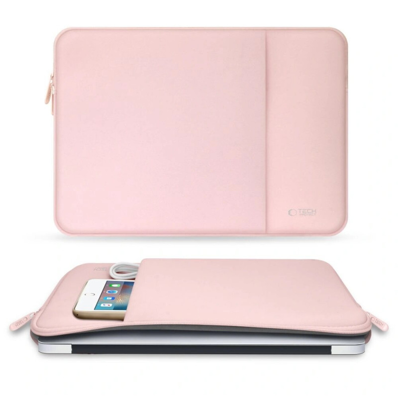 Tech-Protect Neoprene Laptoptasche 13", Dusty Rose (pink)