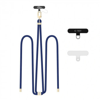 Tech-Protect C7S Rope Crossbody Handyband, Navy Blue/gold