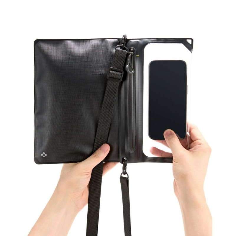 Spigen A640 Universelle wasserdichte Umhängetasche, Schwarz