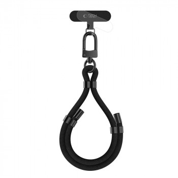 Tech-Protect C4S Rope Handgelenkschlaufe für Telefon, schwarz