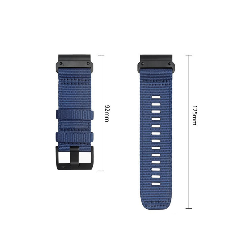 Tech-Protect Nylon Classic Armbanduhr aus Nylon für Garmin Fenix 5X / 5X Plus / 6X / 6X Pro / 7X / 8 / 8 Pro / 9 / 9 Pro 47 mm, Midnight Navy
