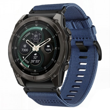 Tech-Protect Nylon Classic Armbanduhrarmband für Garmin Fenix 5X / 5X Plus / 6X / 6X Pro / 7X / 8 / 8 Pro / 9 / 9 Pro 51 mm, Midnight Navy