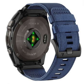 Tech-Protect Nylon Classic Armbanduhrarmband für Garmin Fenix 5X / 5X Plus / 6X / 6X Pro / 7X / 8 / 8 Pro / 9 / 9 Pro 51 mm, Midnight Navy