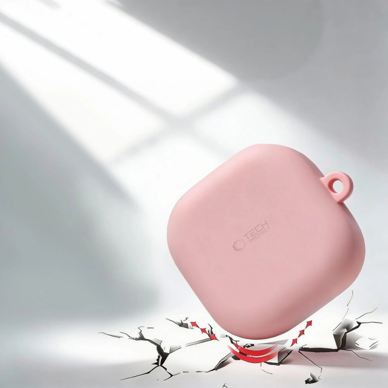Tech-Protect Silikon-Hook-Hülle für Samsung Galaxy Buds 4 / 4 Pro, Dusty Pink