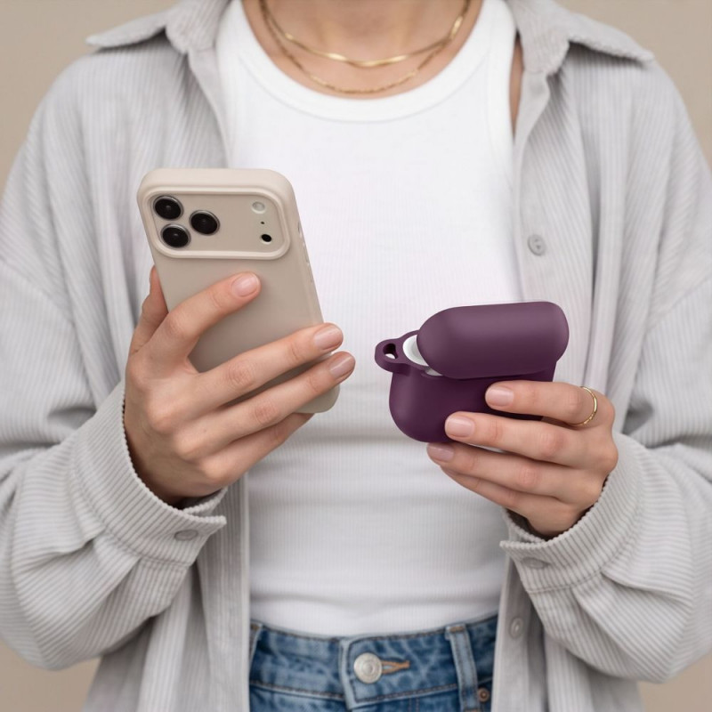 Tech-Protect Silicone Hook Apple AirPods 4 / 5 Hülle THP6094, Burgundy