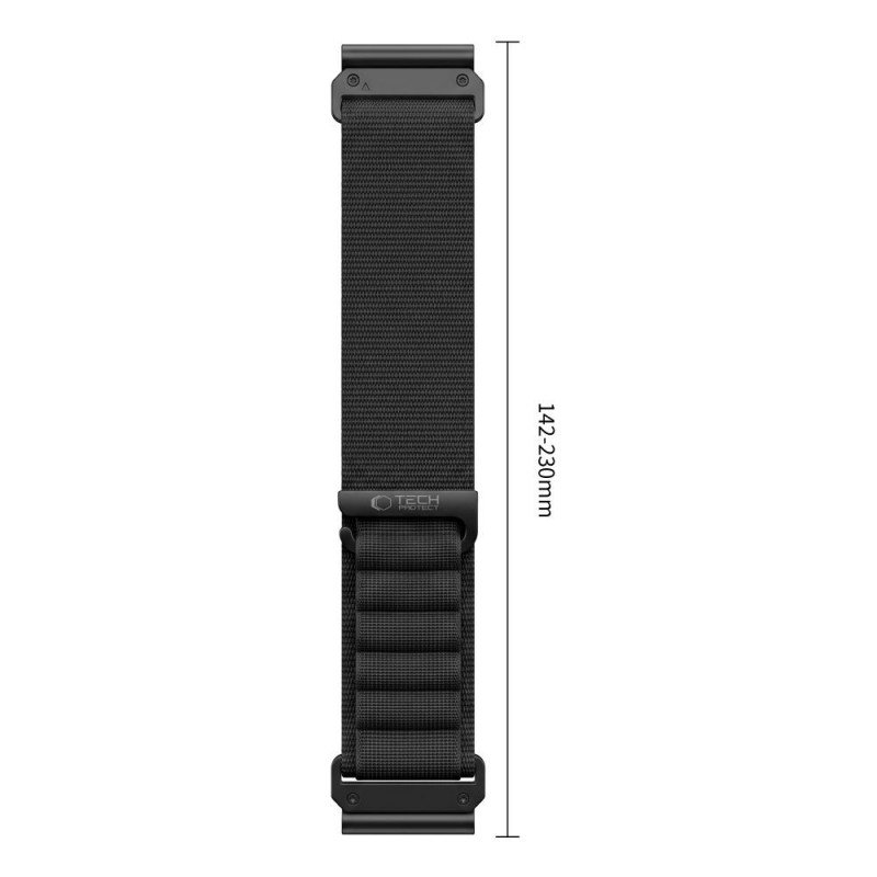 Tech-Protect Nylon Pro THP6035 Armband für Garmin Fenix 5X / 5X Plus / 6X / 6X Pro / 7X / 8 / 8 Pro / 9 / 9 Pro (51 mm), schwarz