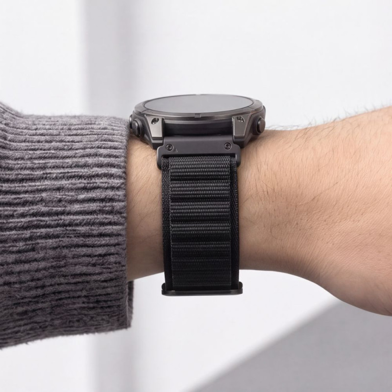 Tech-Protect Nylon Pro THP6035 Armband für Garmin Fenix 5X / 5X Plus / 6X / 6X Pro / 7X / 8 / 8 Pro / 9 / 9 Pro (51 mm), schwarz