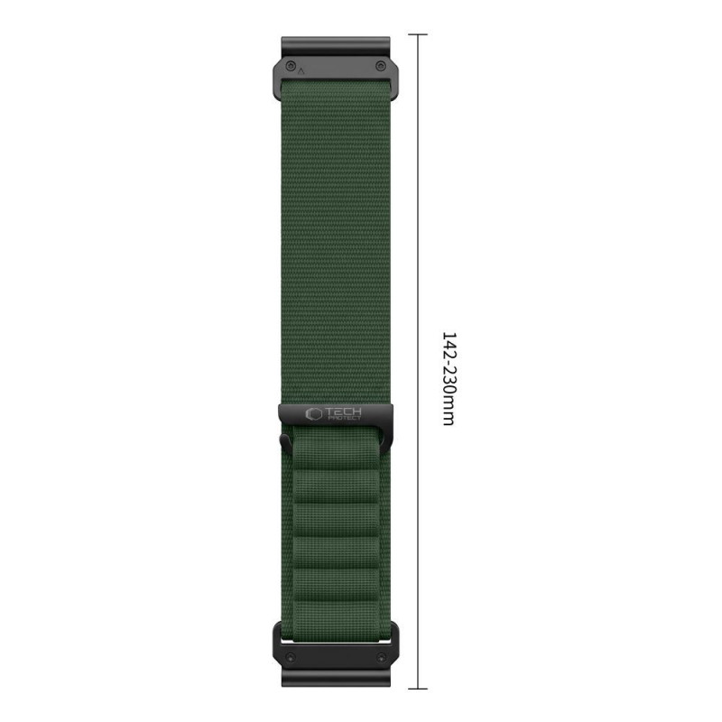 Tech-Protect Nylon Pro THP6036 Armband für Garmin Fenix 5X / 5X Plus / 6X / 6X Pro / 7X / 8 / 8 Pro / 9 / 9 Pro (51 mm), military green