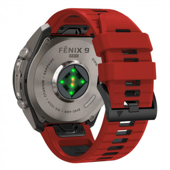 Tech-Protect Iconband Pro THP6050 Uhrenarmband für Garmin Fenix 5X / 5X Plus / 6X / 6X Pro / 7X / 8 / 8 Pro / 9 / 9 Pro (47 mm), rot / schwarz
