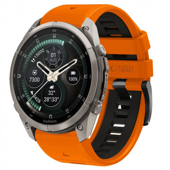 Tech-Protect Iconband Pro THP6044 Armband für Garmin Fenix 5X / 5X Plus / 6X / 6X Pro / 7X / 8 / 8 Pro / 9 / 9 Pro (51 mm), orange / schwarz