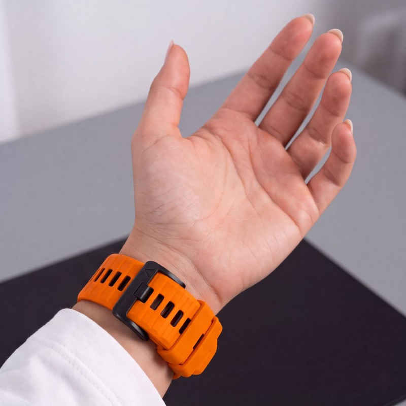 Tech-Protect Iconband Pro THP6044 Armband für Garmin Fenix 5X / 5X Plus / 6X / 6X Pro / 7X / 8 / 8 Pro / 9 / 9 Pro (51 mm), orange / schwarz