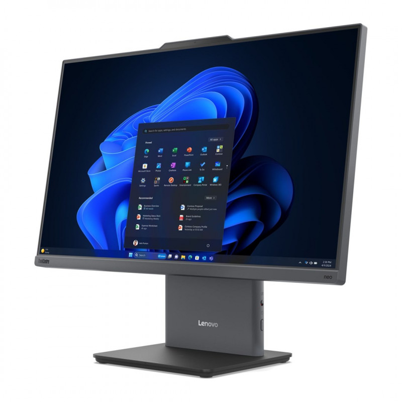 Lenovo ThinkCentre neo 50a G5 All-in-One-PC, 23,8" FHD Touch, Intel Core 7 240H, 16 GB DDR5 RAM, 1 TB SSD, Windows 11 Pro, Luna Grey + Kensington K64467M-M1