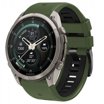 Tech-Protect Iconband Pro THP6041 Uhrenarmband für Garmin Fenix 5X / 5X Plus / 6X / 6X Pro / 7X / 8 / 8 Pro / 9 / 9 Pro (51 mm), grün / schwarz