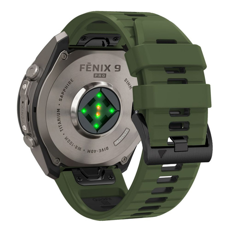 Tech-Protect Iconband Pro THP6041 Uhrenarmband für Garmin Fenix 5X / 5X Plus / 6X / 6X Pro / 7X / 8 / 8 Pro / 9 / 9 Pro (51 mm), grün / schwarz