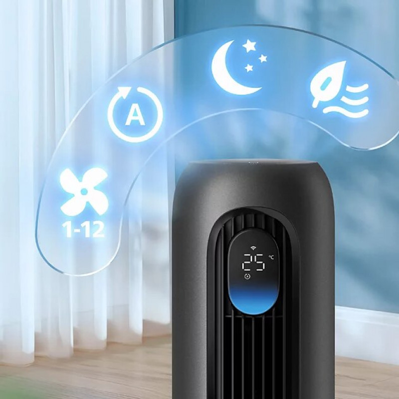 Philips 7000 Series CX7550/01 Turmventilator, schwarz