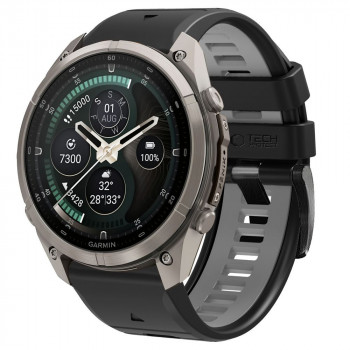 Tech-Protect Iconband Pro THP6039 Armband für Garmin Fenix 5X / 5X Plus / 6X / 6X Pro / 7X / 8 / 8 Pro / 9 / 9 Pro (51 mm), schwarz / grau