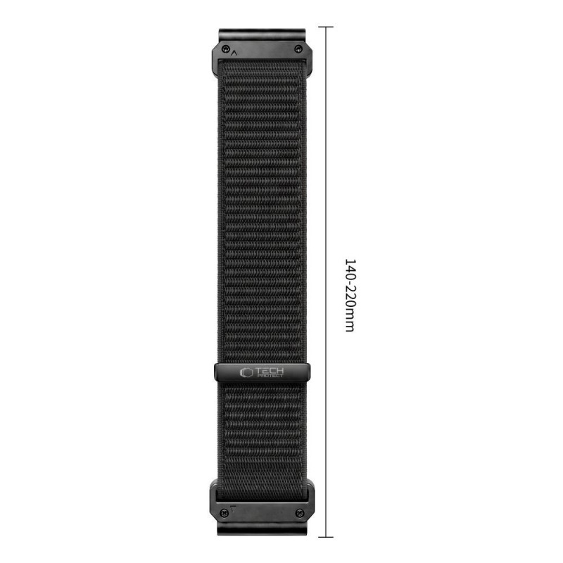 Tech-Protect NylonLoop THP6104 Armband für Garmin Fenix 5X / 5X Plus / 6X / 6X Pro / 7X / 8 / 8 Pro / 9 / 9 Pro (51 mm), schwarz