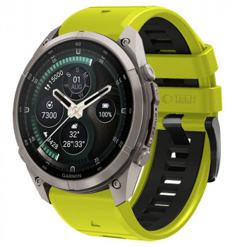 Tech-Protect Iconband Pro THP6042 Armband für Garmin Fenix 5X / 5X Plus / 6X / 6X Pro / 7X / 8 / 8 Pro / 9 / 9 Pro (51 mm), lime / black