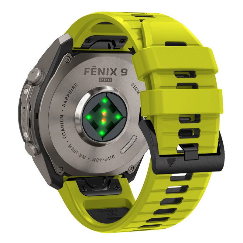 Tech-Protect Iconband Pro THP6042 Armband für Garmin Fenix 5X / 5X Plus / 6X / 6X Pro / 7X / 8 / 8 Pro / 9 / 9 Pro (51 mm), lime / black