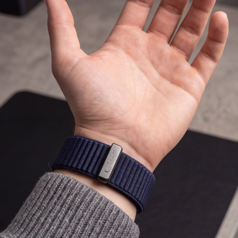 Tech-Protect NylonLoop THP6105 Uhrenarmband für Garmin Fenix 5X / 5X Plus / 6X / 6X Pro / 7X / 8 / 8 Pro / 9 / 9 Pro (51 mm), navy blue