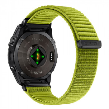 Tech-Protect NylonLoop THP6106 Armband für Garmin Fenix 5X / 5X Plus / 6X / 6X Pro / 7X / 8 / 8 Pro / 9 / 9 Pro (51 mm), electric lime