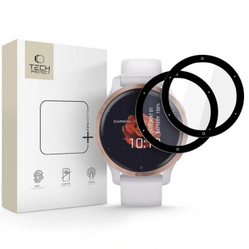 Tech-Protect Glass Flex+ Hybridglas für Garmin Venu 2S (2 Stk.), schwarz