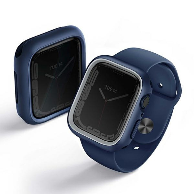 UNIQ Moduo Hülle für Apple Watch 4/5/6/7/8/9/SE 44/45 mm, Blau-Grau