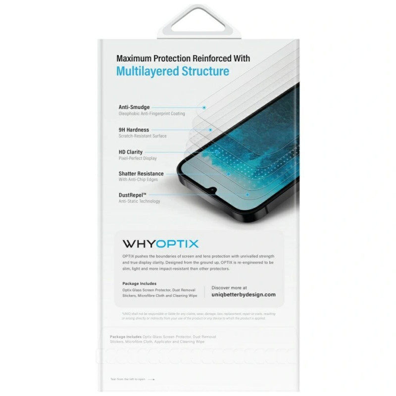 UNIQ Optix Privacy Displayschutz aus gehärtetem Glas mit Sichtschutz für Samsung Galaxy Z Flip7
