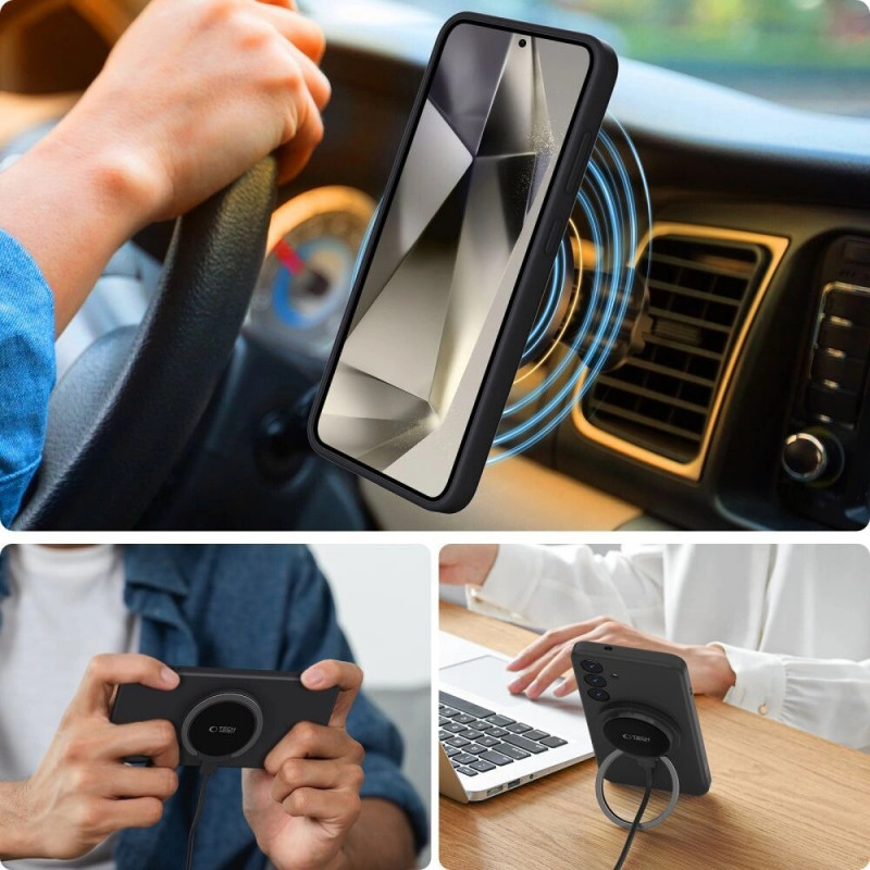 Tech-Protect Silikon MagSafe Hülle für Samsung Galaxy S26+, Schwarz