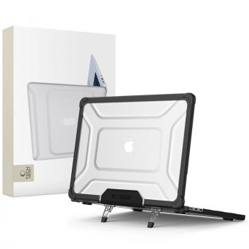 Tech-Protect SmartShell Pro Hülle für Apple MacBook Air 13" (M2/M3/M4/M5) 2023-2025, Schwarz/Transparent