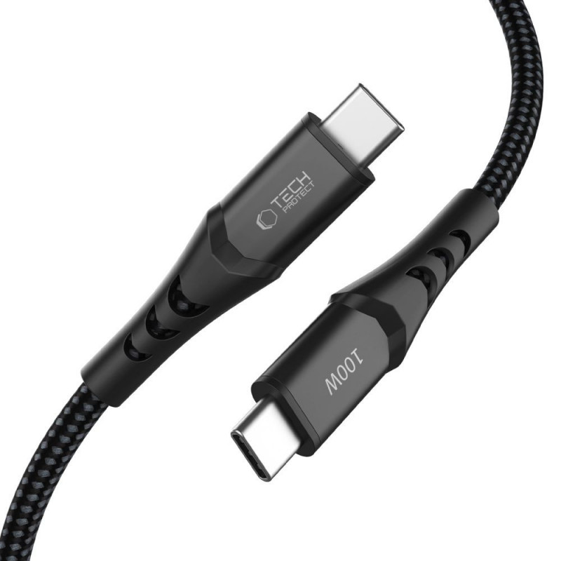 Tech-Protect UB11T Ultraboost USB-C / USB-C Kabel, PD 100W, 200 cm, Schwarz
