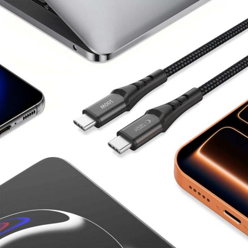 Tech-Protect UB11T Ultraboost USB-C / USB-C Kabel, PD 100W, 200 cm, Schwarz
