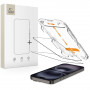 Tech-Protect Quick Set+ Displayschutz aus gehärtetem Glas für Apple iPhone 15 / 16, schwarz (2 Stück)