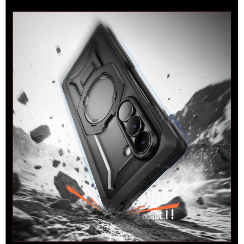 Supcase UB Grip Mag MagSafe Hülle für Samsung Galaxy Z Fold 8 mit gehärtetem Glas und Privacy Glas, Schwarz