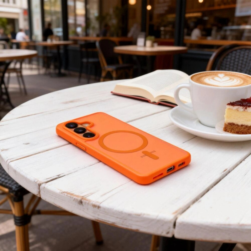 Tech-Protect Magmat MagSafe Hülle für Samsung Galaxy S26, Matte Orange