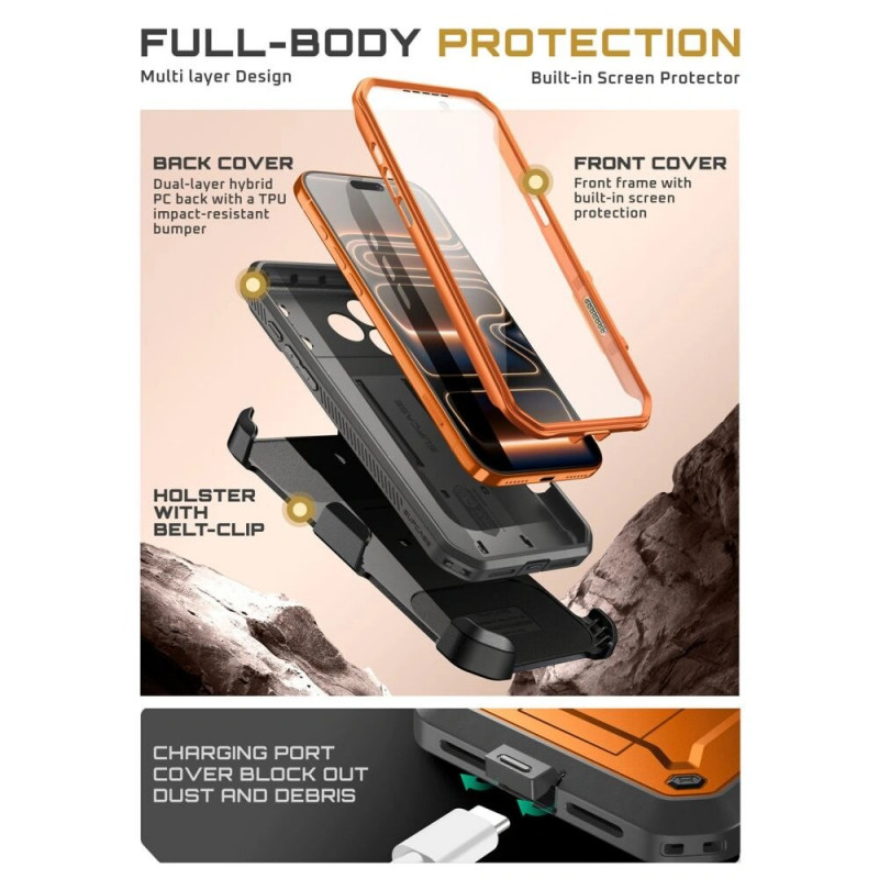 Supcase Unicorn Beetle Pro Hülle für Apple iPhone 17 Pro Max, Coral