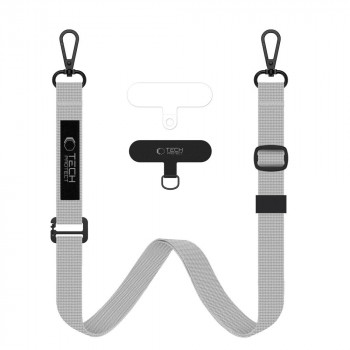 Tech-Protect C6S Rope Crossbody Crayon Grey Handy-Umhängeband-Set
