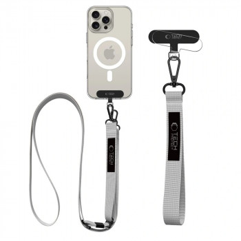 Tech-Protect C6S Rope Crossbody Crayon Grey Handy-Umhängeband-Set