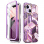 Supcase Cosmo Hülle für Apple iPhone 14 Plus / 15 Plus, Marble Purple
