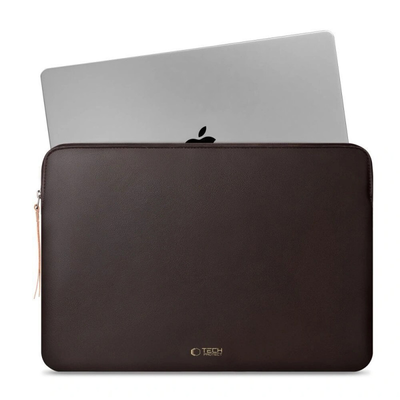 Tech-Protect Fleece Laptophülle 13-14", Chocolate (Brown)
