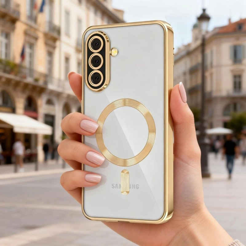 Tech-Protect MagFlex MagSafe Hülle für Samsung Galaxy A37 5G, Shiny Gold