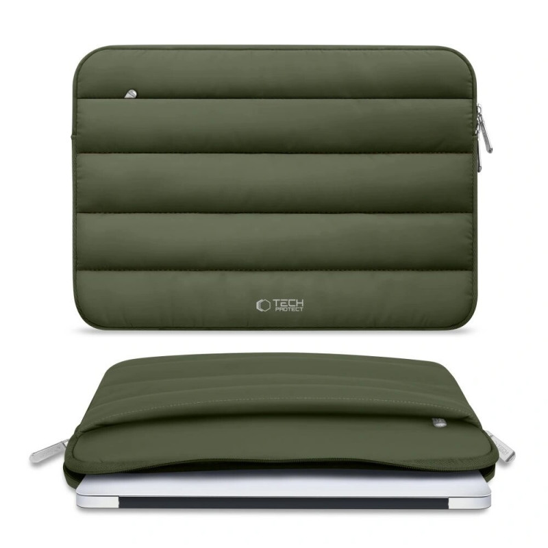 Tech-Protect Fluffy Laptophülle 15-16", Army Green