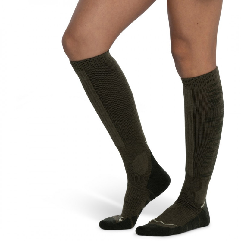 Buff Merino HW Over The Calf Socken HWO2 Olive Green L